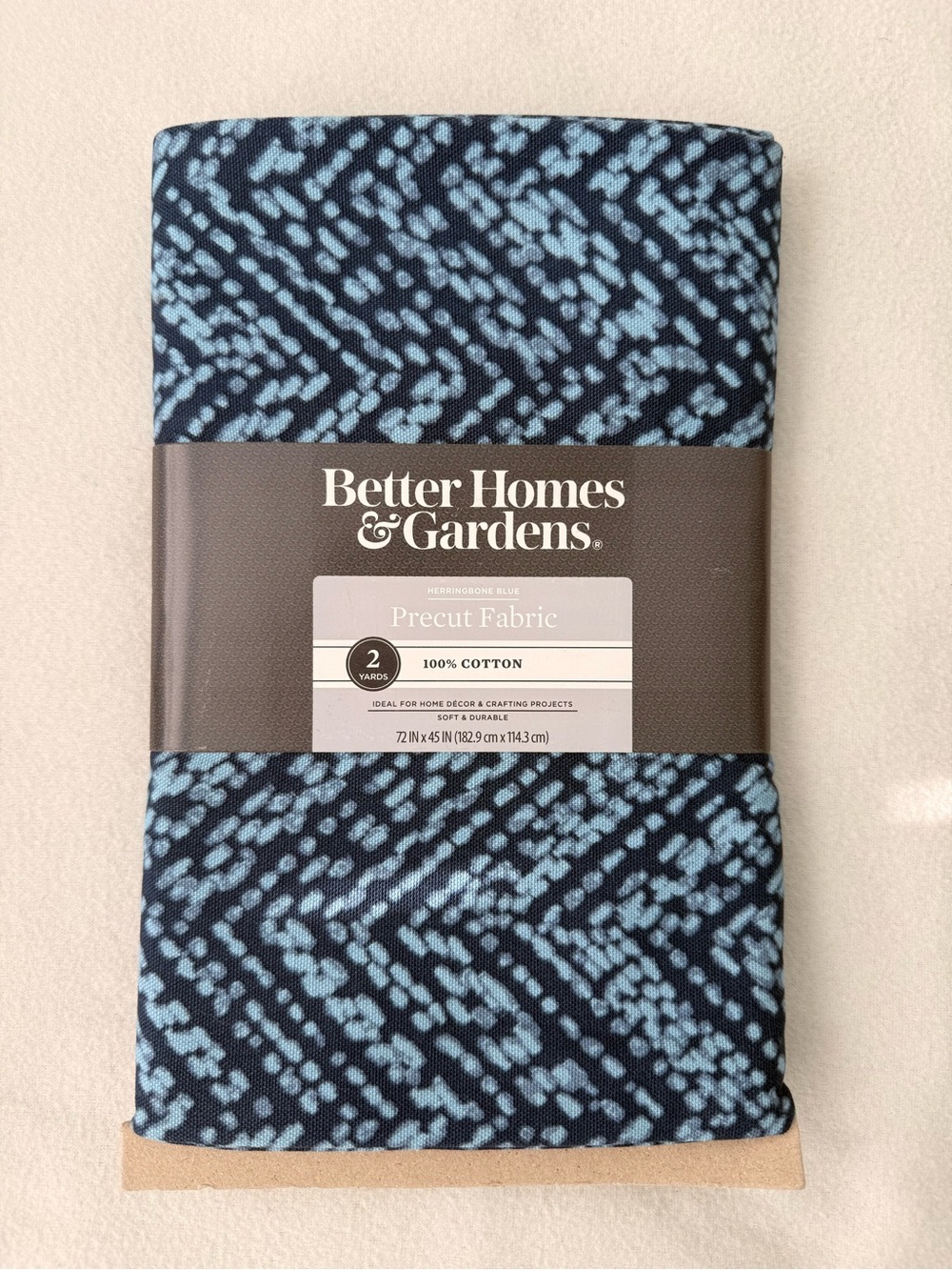 Better Homes And Gardens Blue Precut Cotton Fabric - Herringbone Pattern